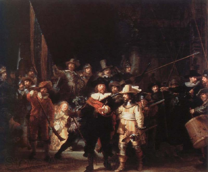 Rembrandt van rijn the night watch Spain oil painting art